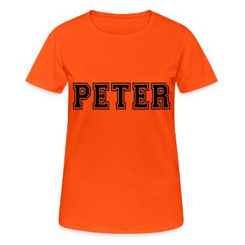 peter - T-shirt respirant Femme - orange néon - Devant - AI Model Female 172 dark (172cm)