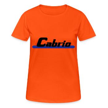 Cabrio - Frauen T-Shirt atmungsaktiv - Neonorange - Vorne - AI Model Female 172 dark (172cm)