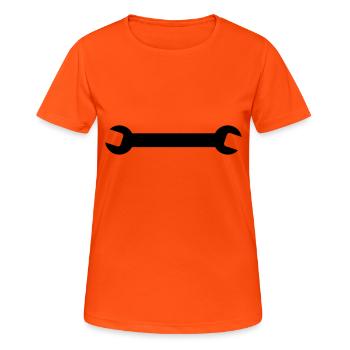 Clé - T-shirt respirant Femme - orange néon - Devant - AI Model Female 172 dark (172cm)