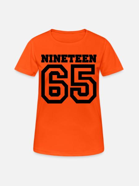 1965 - T-shirt respirant Femme - orange néon