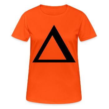 Delta greek alphabet - Frauen T-Shirt atmungsaktiv - Neonorange - Vorne - AI Model Female 172 dark (172cm)