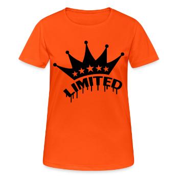 Limited - Frauen T-Shirt atmungsaktiv - Neonorange - Vorne - AI Model Female 172 dark (172cm)