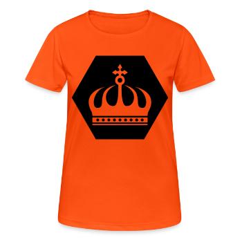 krone - Frauen T-Shirt atmungsaktiv - Neonorange - Vorne - AI Model Female 172 dark (172cm)