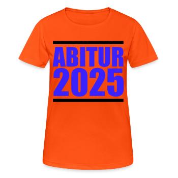 Abitur 2025 - T-shirt respirant Femme - orange néon - Devant - AI Model Female 172 dark (172cm)