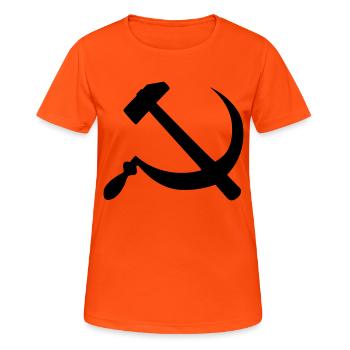 communisme - T-shirt respirant Femme - orange néon - Devant - AI Model Female 172 dark (172cm)