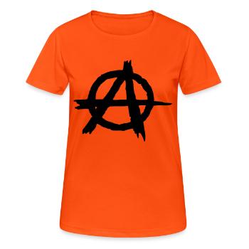Anarchie Anarchiste Punk - T-shirt respirant Femme - orange néon - Devant - AI Model Female 172 dark (172cm)