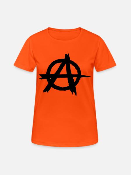 Anarchie Anarchiste Punk - T-shirt respirant Femme - orange néon