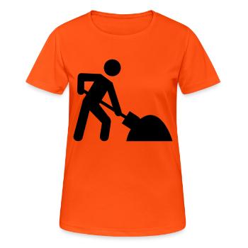 Construction worker - Women's Breathable T-Shirt - neon orange - Front - AI Model Female 172 dark (172cm)