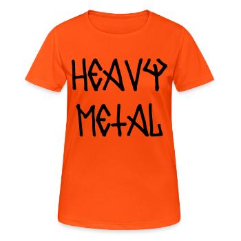 Heavy metal - Women's Breathable T-Shirt - neon orange - Front - AI Model Female 172 dark (172cm)