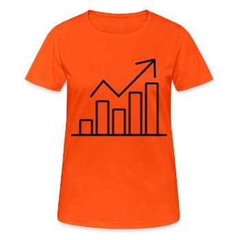 Cours de l’action - T-shirt respirant Femme - orange néon - Devant - AI Model Female 172 dark (172cm)