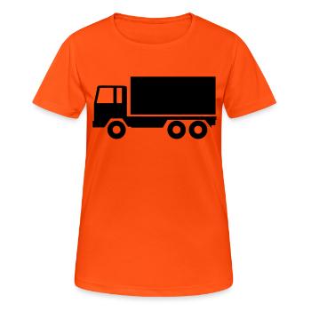 Camion (camion) - T-shirt respirant Femme - orange néon - Devant - AI Model Female 172 dark (172cm)