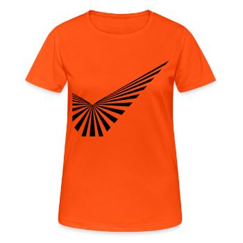 trance - Frauen T-Shirt atmungsaktiv - Neonorange - Vorne - AI Model Female 172 dark (172cm)