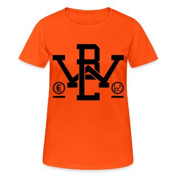 BWL - Big - Frauen T-Shirt atmungsaktiv - Neonorange - Vorne - AI Model Female 172 dark (172cm)