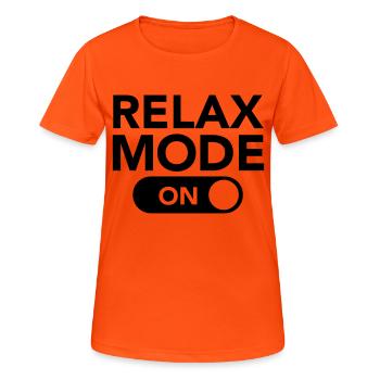 Relax Mode (On) - T-shirt respirant Femme - orange néon - Devant - AI Model Female 172 dark (172cm)