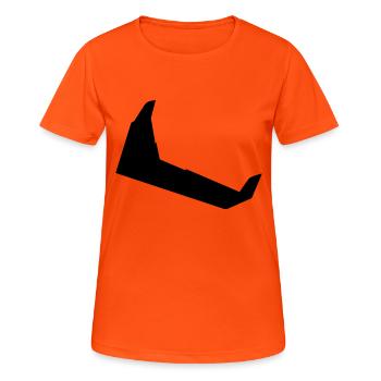 nuri - Frauen T-Shirt atmungsaktiv - Neonorange - Vorne - AI Model Female 172 dark (172cm)