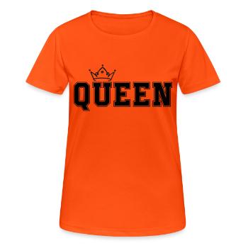 reine - T-shirt respirant Femme - orange néon - Devant - AI Model Female 172 dark (172cm)