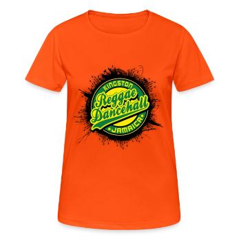 kingston reggae dancehall jamaica - T-shirt respirant Femme - orange néon - Devant - AI Model Female 172 dark (172cm)