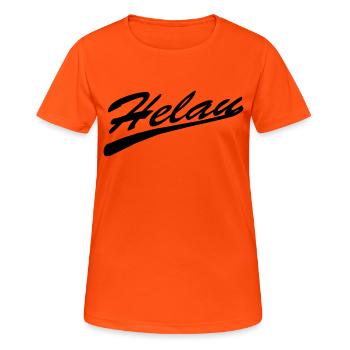 Helau - Fastnacht - Frauen T-Shirt atmungsaktiv - Neonorange - Vorne - AI Model Female 172 dark (172cm)