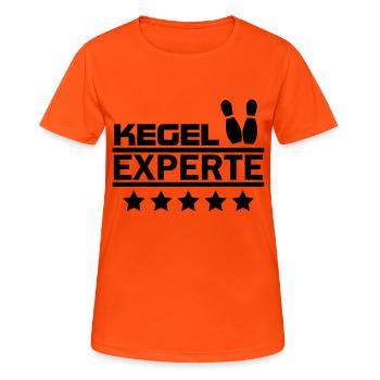 kegel experte - Frauen T-Shirt atmungsaktiv - Neonorange - Vorne - AI Model Female 172 dark (172cm)