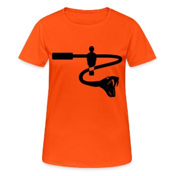 Tischfussball - Frauen T-Shirt atmungsaktiv - Neonorange - Vorne - AI Model Female 172 dark (172cm)