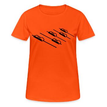 Musik Regler Mischpult - Frauen T-Shirt atmungsaktiv - Neonorange - Vorne - AI Model Female 172 dark (172cm)