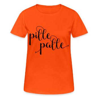 pille palle - Frauen T-Shirt atmungsaktiv - Neonorange - Vorne - AI Model Female 172 dark (172cm)