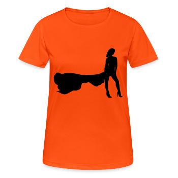 Model - Women's Breathable T-Shirt - neon orange - Front - AI Model Female 172 dark (172cm)