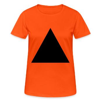 Dreieck - Frauen T-Shirt atmungsaktiv - Neonorange - Vorne - AI Model Female 172 dark (172cm)