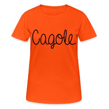 Cagole - T-shirt respirant Femme - orange néon - Devant - AI Model Female 172 dark (172cm)