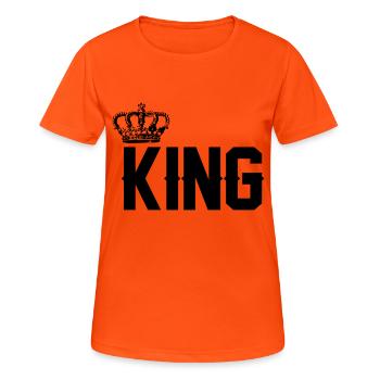 King - Women's Breathable T-Shirt - neon orange - Front - AI Model Female 172 dark (172cm)