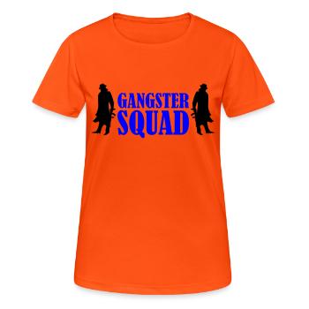 gangster squad - Frauen T-Shirt atmungsaktiv - Neonorange - Vorne - AI Model Female 172 dark (172cm)