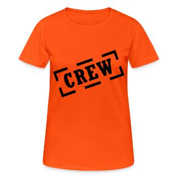 crew - T-shirt respirant Femme - orange néon - Devant - AI Model Female 172 dark (172cm)