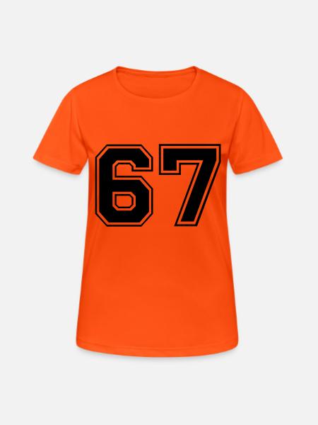 67 - Frauen T-Shirt atmungsaktiv - Neonorange