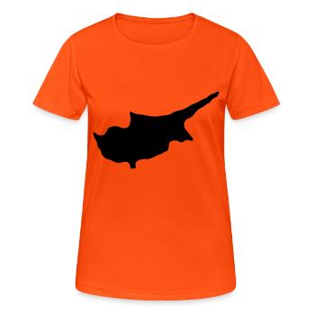 Zypern - Frauen T-Shirt atmungsaktiv - Neonorange - Vorne - AI Model Female 172 dark (172cm)