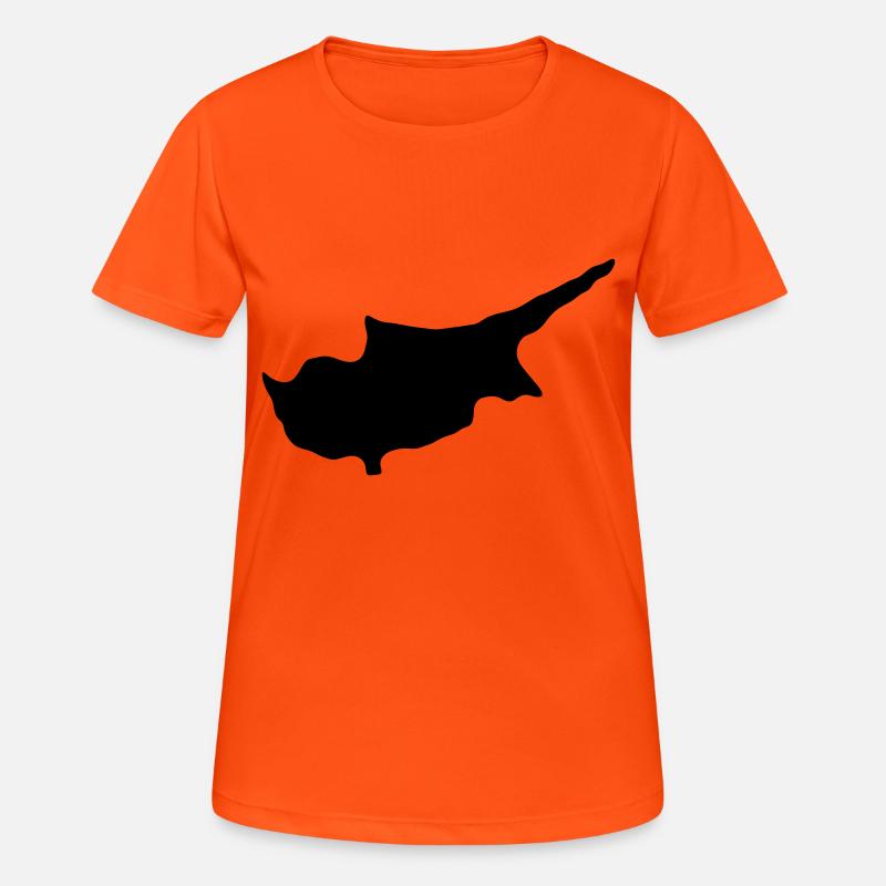 Cyprus - Women's Breathable T-Shirt - neon orange