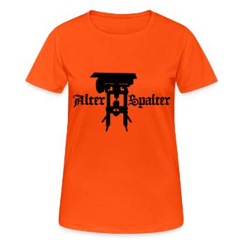 alter_spalter - Frauen T-Shirt atmungsaktiv - Neonorange - Vorne - AI Model Female 172 dark (172cm)