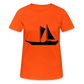 boot - Frauen T-Shirt atmungsaktiv - Neonorange - Vorne - AI Model Female 172 dark (172cm)