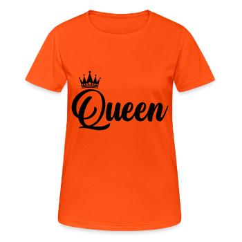 reine - T-shirt respirant Femme - orange néon - Devant - AI Model Female 172 dark (172cm)