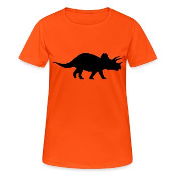 Triceratops - T-shirt respirant Femme - orange néon - Devant - AI Model Female 172 dark (172cm)