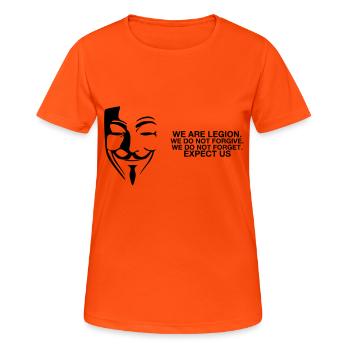 ANO2 - Frauen T-Shirt atmungsaktiv - Neonorange - Vorne - AI Model Female 172 dark (172cm)
