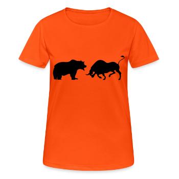 trading - Women's Breathable T-Shirt - neon orange - Front - AI Model Female 172 dark (172cm)