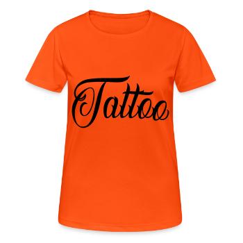 Tatouage - T-shirt respirant Femme - orange néon - Devant - AI Model Female 172 dark (172cm)
