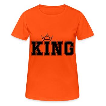 Roi - T-shirt respirant Femme - orange néon - Devant - AI Model Female 172 dark (172cm)