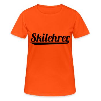 Skilehrer - Frauen T-Shirt atmungsaktiv - Neonorange - Vorne - AI Model Female 172 dark (172cm)