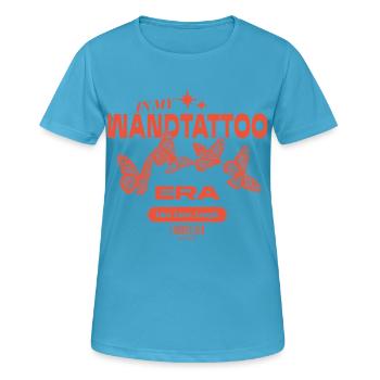 In My Wall Decal Era – Ironic Decorative Look - Women's Breathable T-Shirt - sapphire blue - Front - AI Model Female 172 dark (172cm)