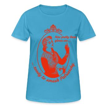Ready to Smash Patriarchy - Women's Breathable T-Shirt - sapphire blue - Front - AI Model Female 172 dark (172cm)