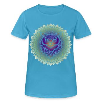 Uralte Weisheit Mandala - Frauen T-Shirt atmungsaktiv - Saphirblau - Vorne - AI Model Female 172 dark (172cm)