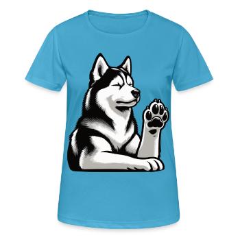 Husky Huskies Propriétaires de Husky Propriétaires de Husky Fans de Husky - T-shirt respirant Femme - bleu saphir - Devant - AI Model Female 172 dark (172cm)