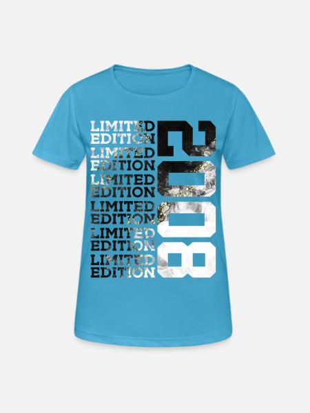 18 JAHRE LIMITED EDITION 2008 18. GEBURTSTAG - Frauen T-Shirt atmungsaktiv - Saphirblau