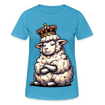 Schaf Schafe Schäfer Schafhalter Schafbock - Frauen T-Shirt atmungsaktiv - Saphirblau - Vorne - AI Model Female 172 dark (172cm)